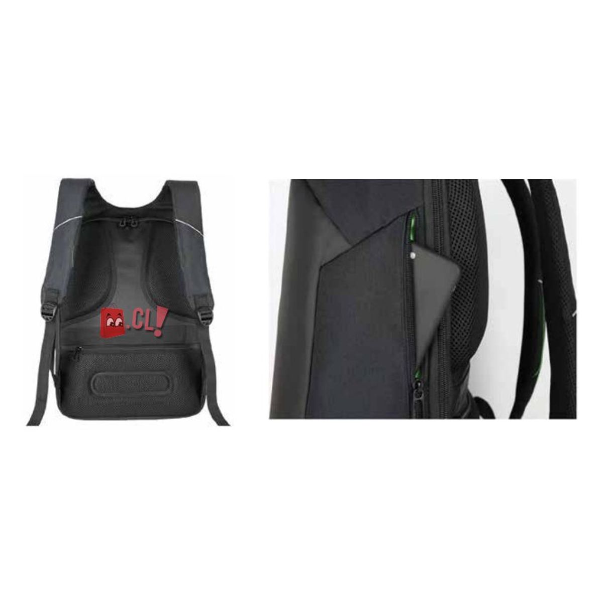 GENERICO - Mochila antirrobo impermeable usb Gris - puntostore