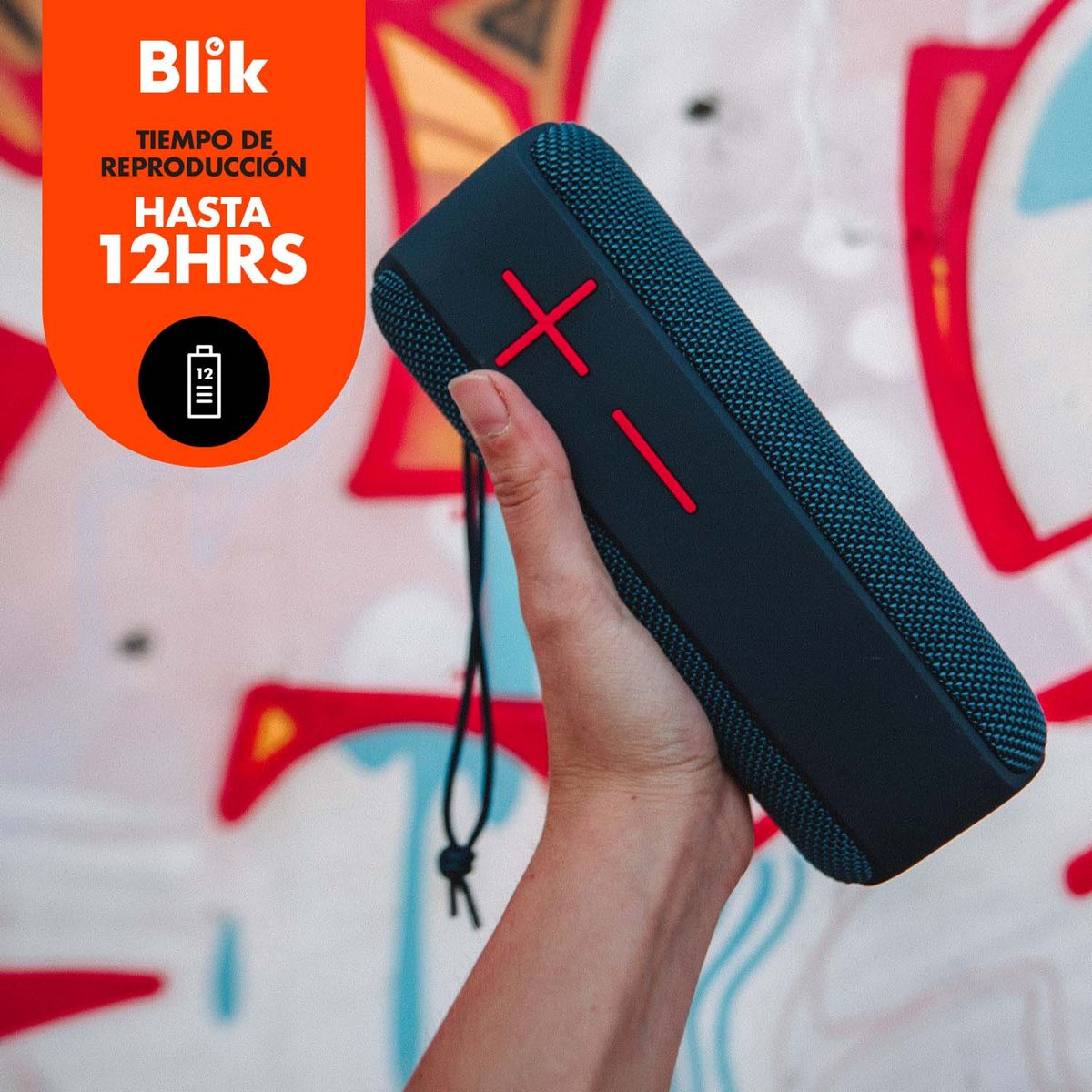 BLIK - Parlante Bluetooth Portátil Blik Hype Azul 10W IPX6
