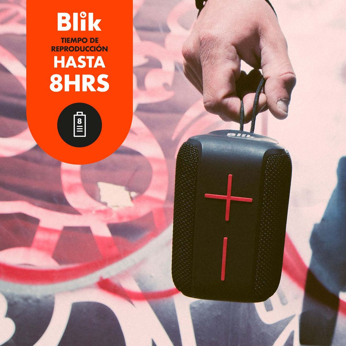BLIK - Parlante Bluetooth Portátil Blik Joy Negro 5W IPX6 8 Hrs