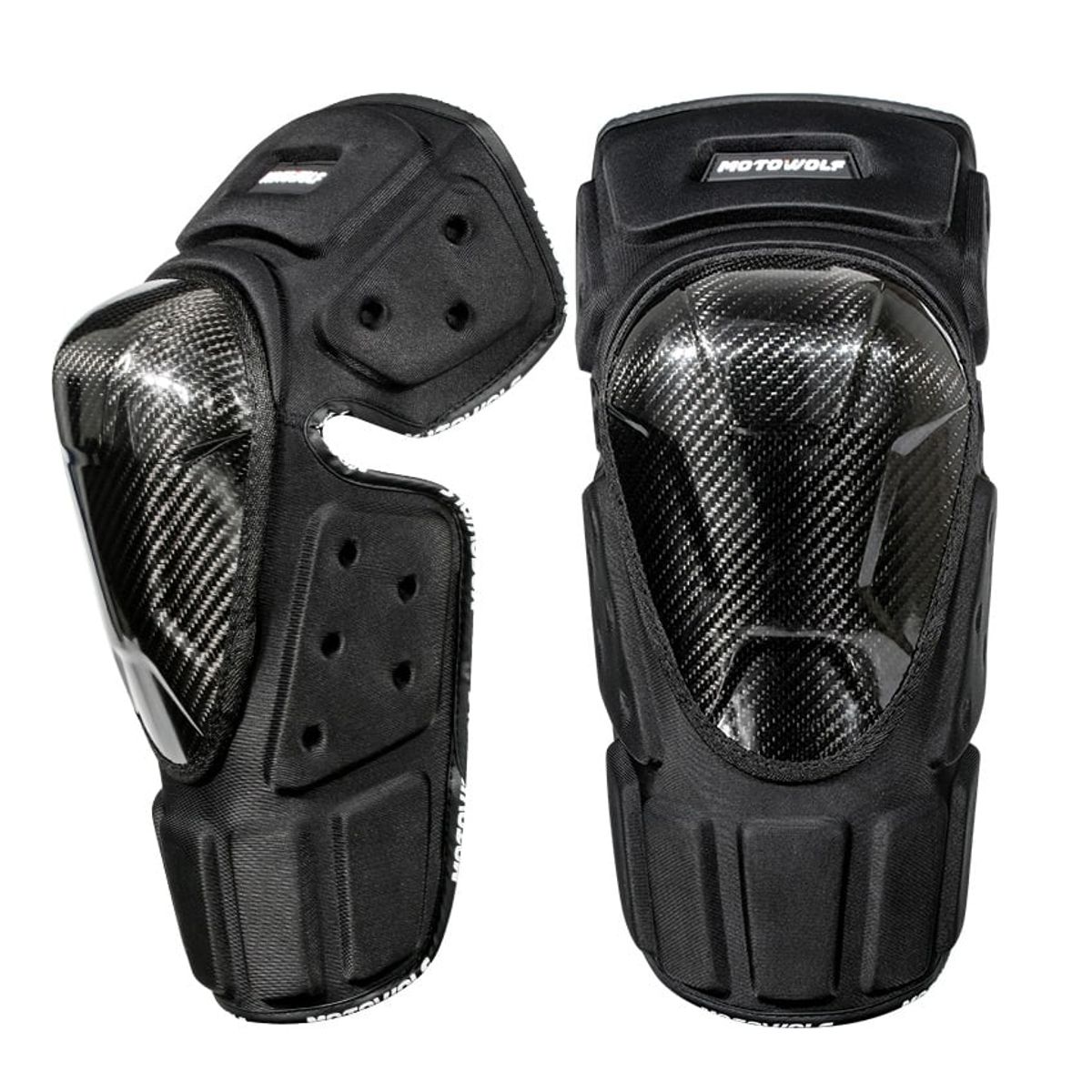 MOTOWOLF - Rodilleras para moto Fibra Carbono MotoWolf 1019