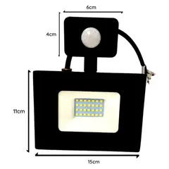 WANT - Foco Proyector Led Exterior Sensor 30W Luz Cálida