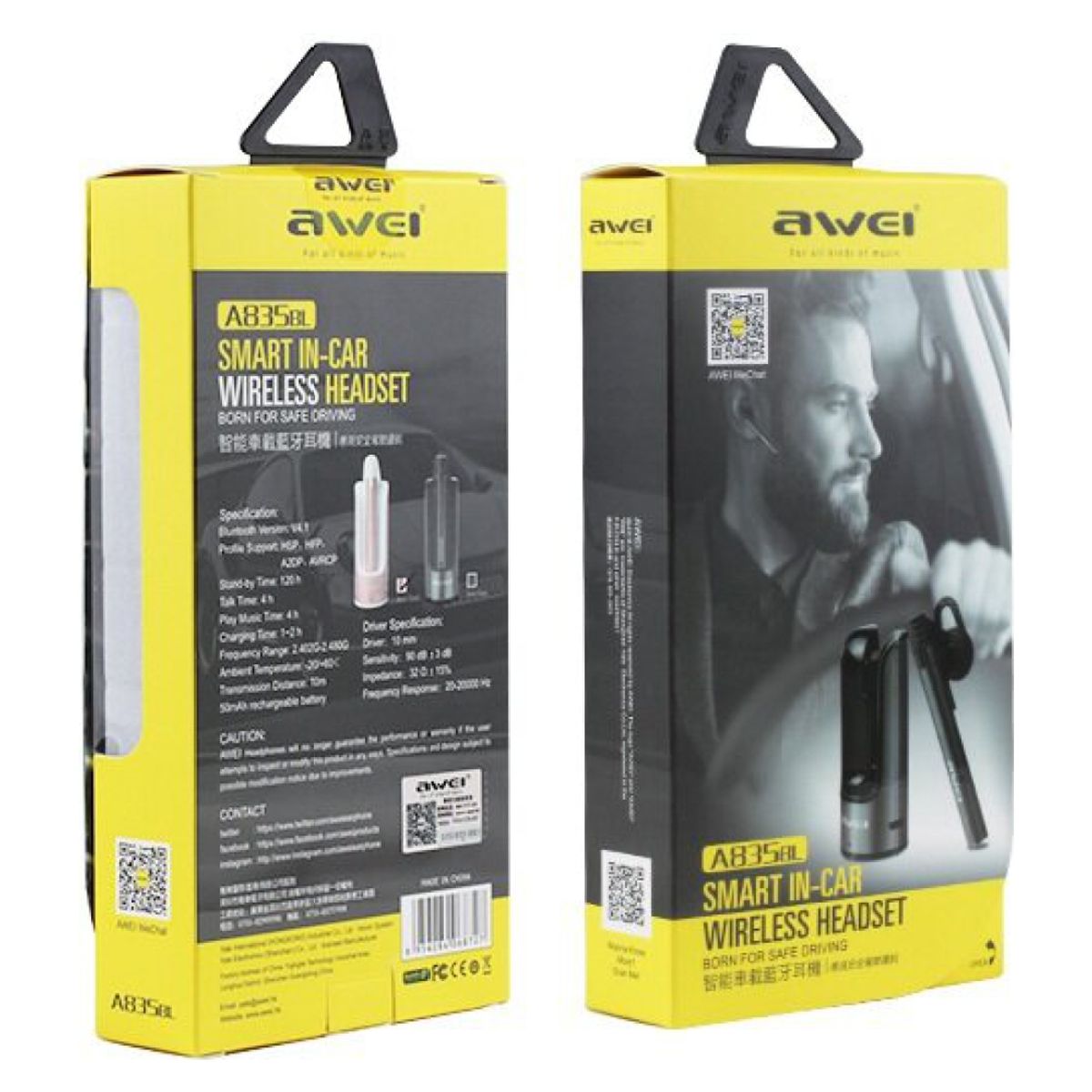 AWEI - Audífono Y Manos Libres Bluetooth Awei A835bl Rosa