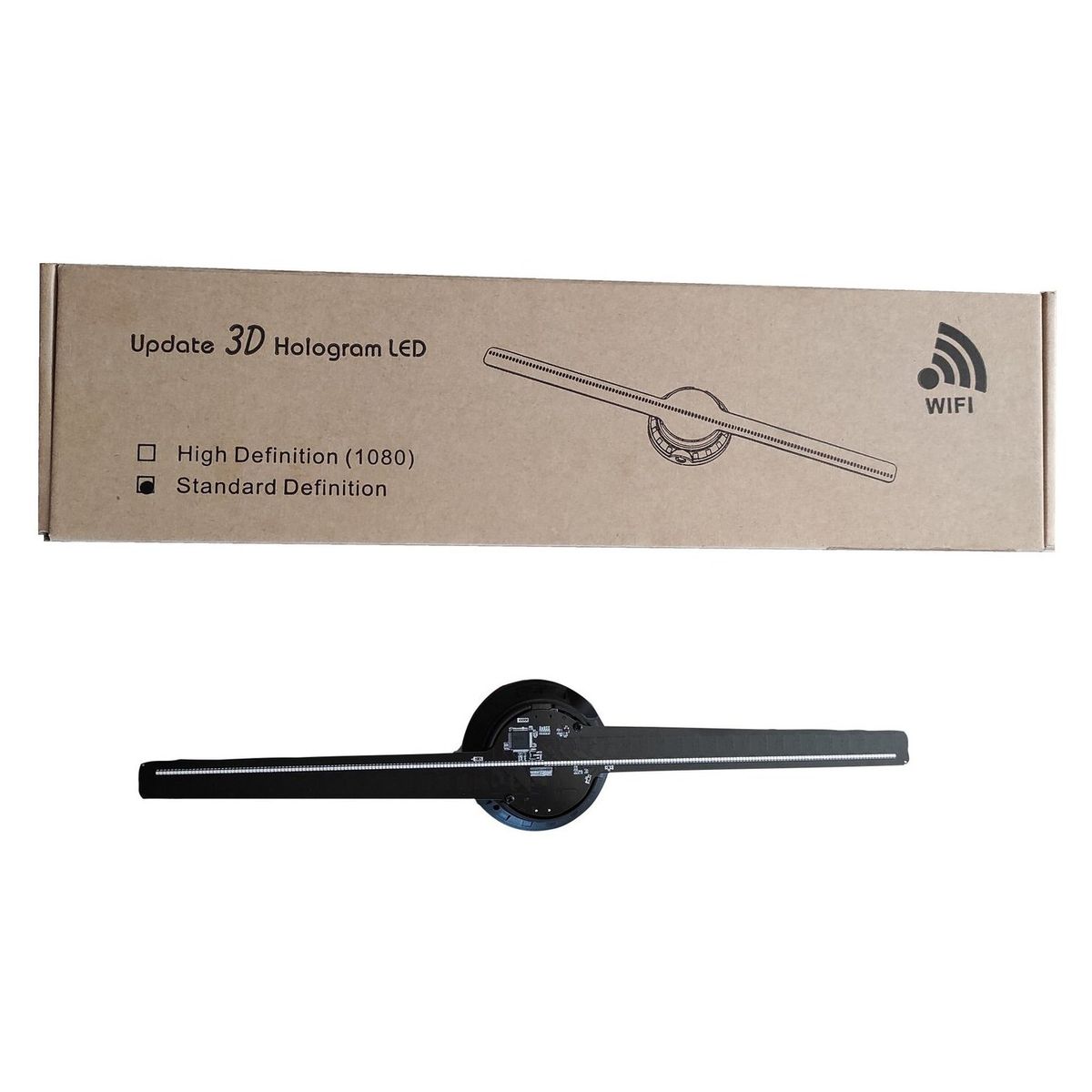 CASTLETEC - Proyector Holográfico 3D Publicitario V42 43 Cm 224 Led Rgb