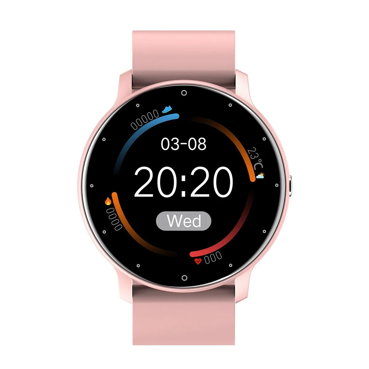 CASTLETEC - Reloj Inteligente Bluetooth Smartwatch Zl02 Touch - Rosado