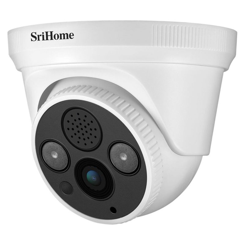 SRIHOME - Camara Ip Wifi 3Mp Fhd 1296P Audio Y Ranura Sh030