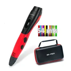 SMAFFOX - Lápiz impresora 3D SM-01 PLA ABS con pantalla LCD - rojo