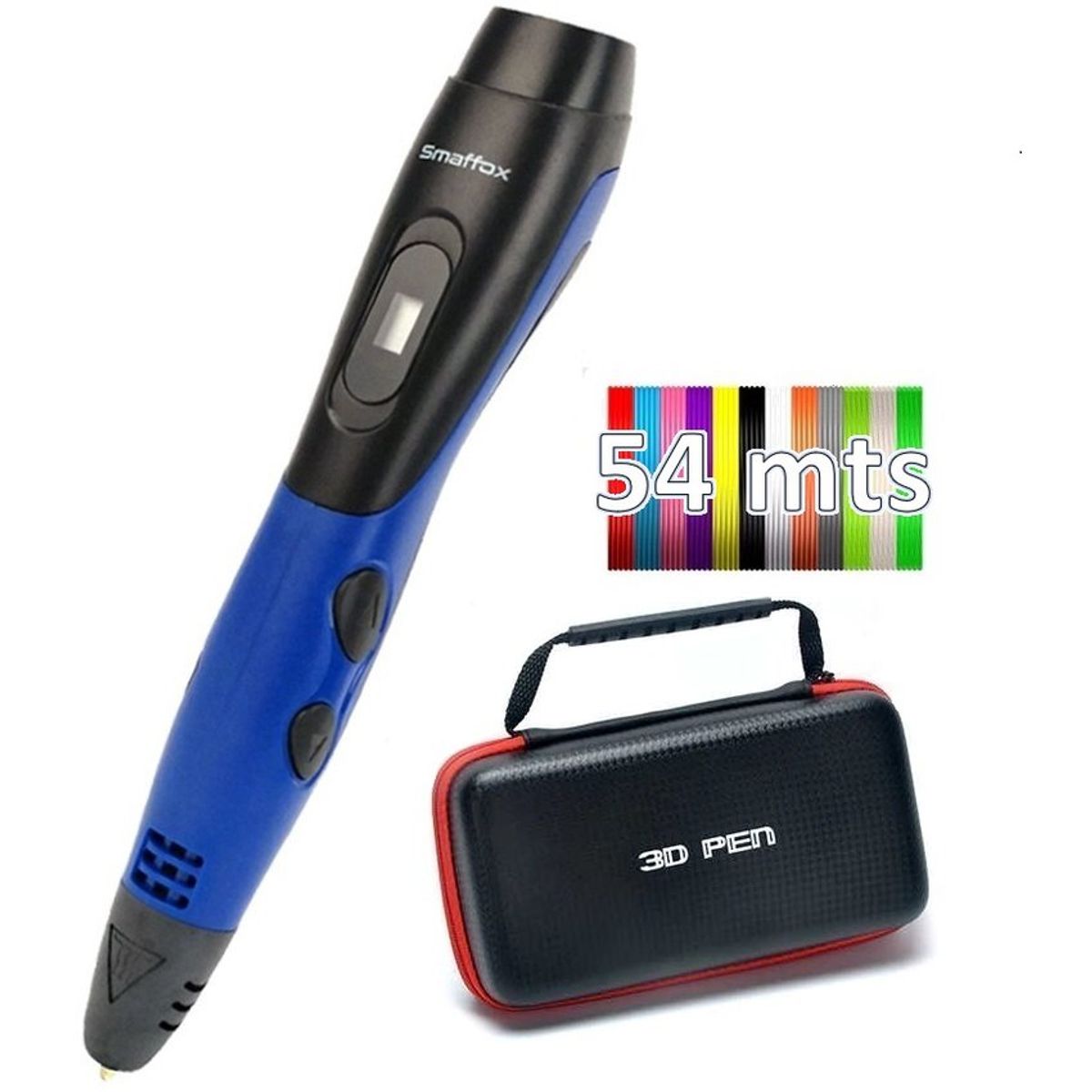 SMAFFOX - Boligrafo Lápiz impresora 3d SM-01 con 54 mts filamentos