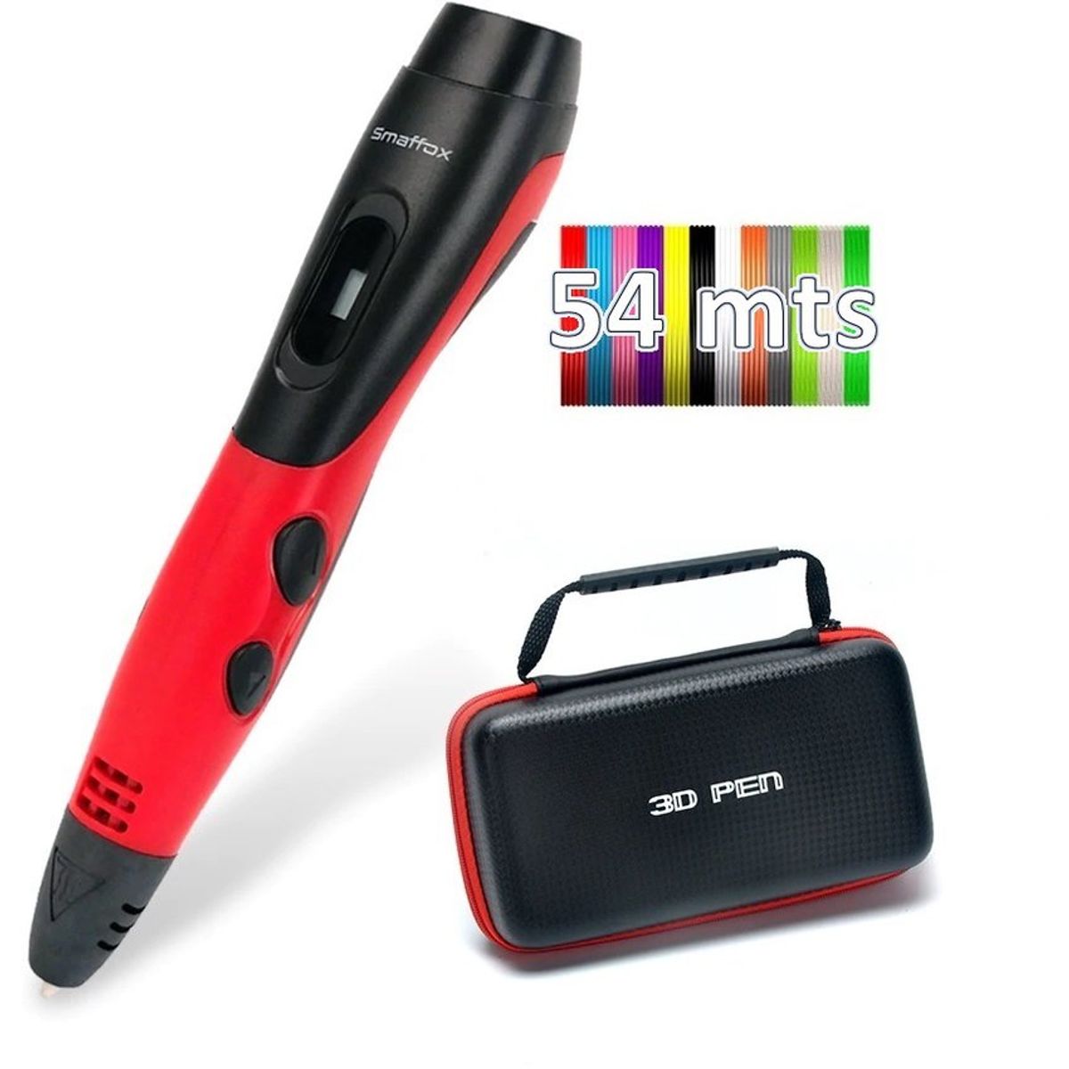 SMAFFOX - Boligrafo Lápiz impresora 3d SM-01 con 54 mts filamentos