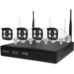 SRIHOME - KIT NVR IP WIFI 4 Cámaras Full HD 2MP NVS001