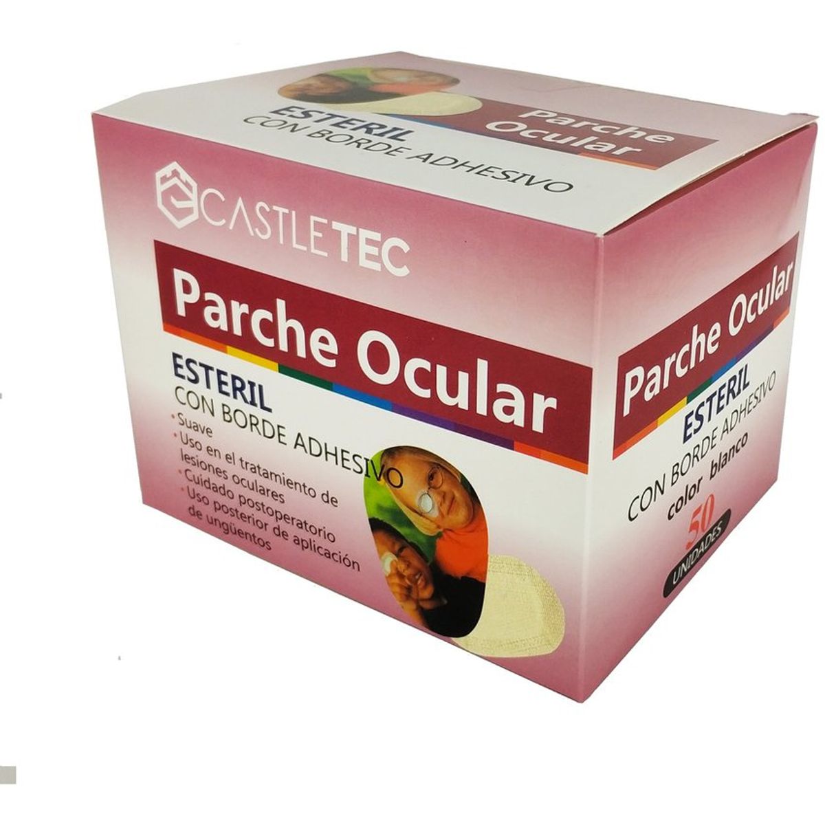 GENERICO - Parche ocular caja 50 unidades, color blanco