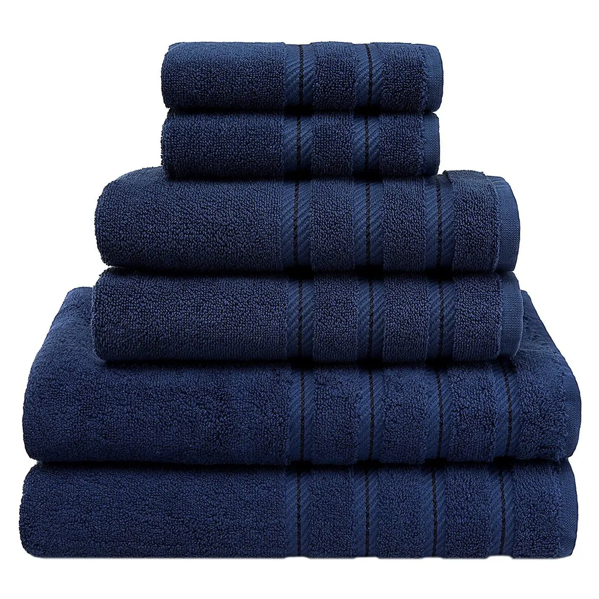 AMERICAN SOFT LINEN - Set De 6 Toallas Edison 100% Algodón Turco