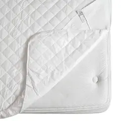 HOHOS CASA - Protector de colchón 2 plazas acolchado e impermeable con fuelle