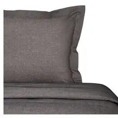 HOHOS CASA - Funda de plumón 1,5 plaza 85% algodón - 15%poliéster color negro