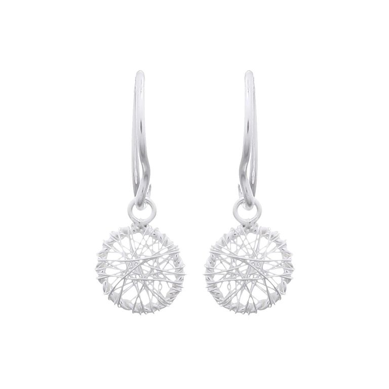 Aros Aritos Mini Alambrismo Plata 925 Plateado TALLA UNICA