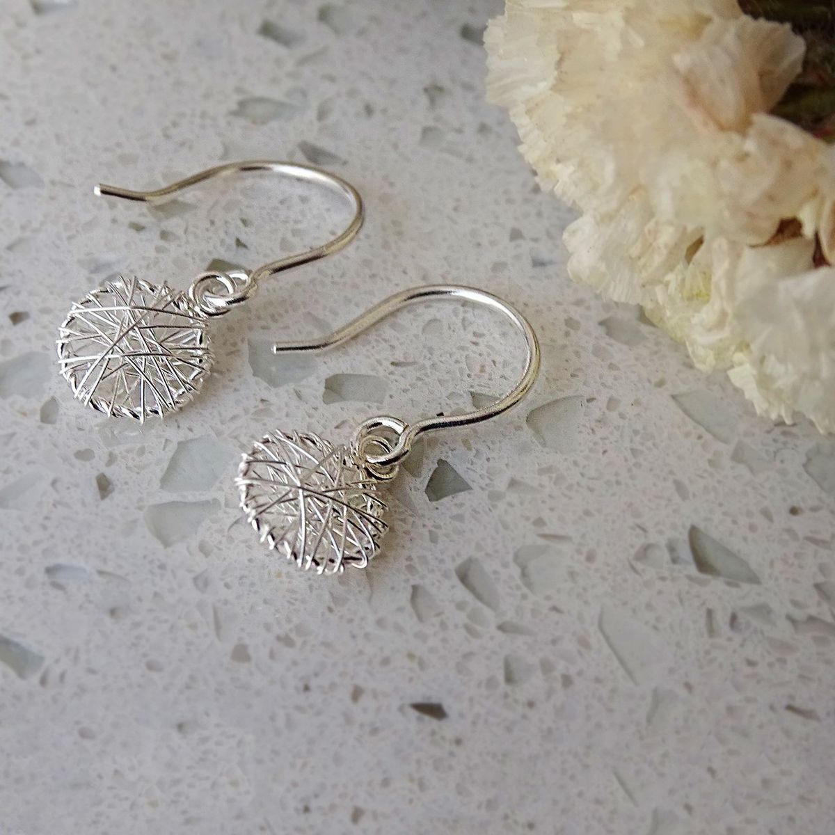 MABELITA - Aros Aritos Mini Alambrismo Plata 925