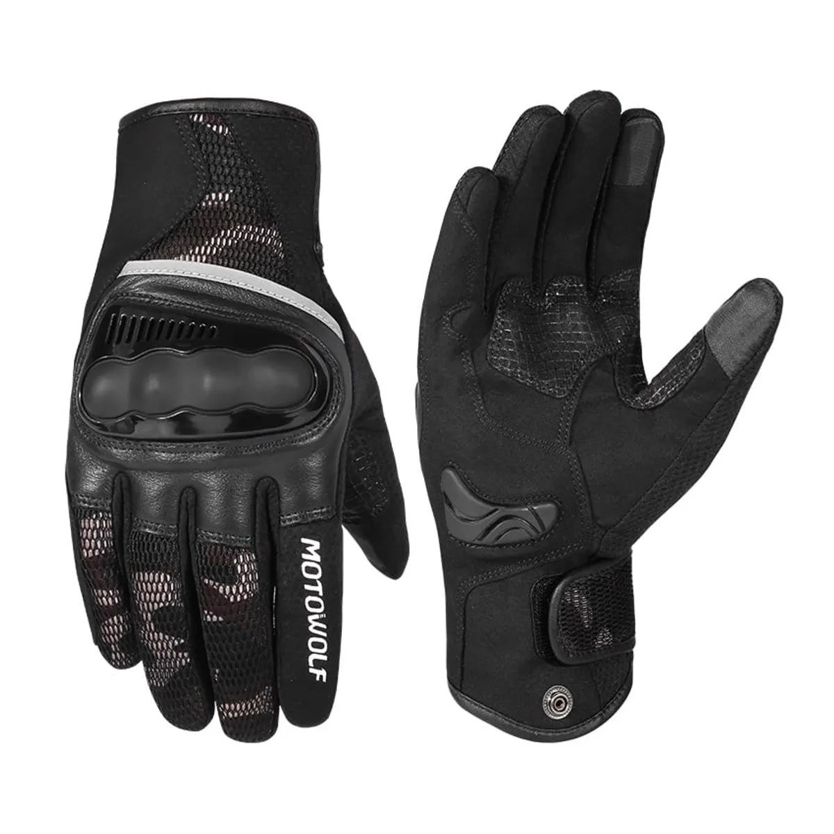 MOTOWOLF - Guantes para motociclismo Camuflaje Motowolf 0310