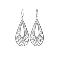 MABELITA - Aros De Plata 925 Gotas Filigrana
