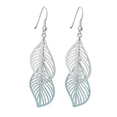 MABELITA - Aros De Plata 925 Hojas Dobles En Filigrana
