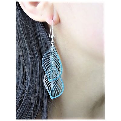 Imagen 2 del producto Aros De Plata 925 Hojas Dobles En Filigrana