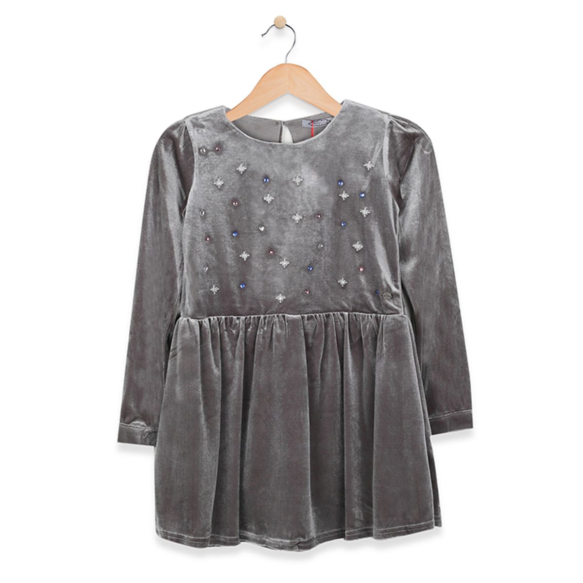 PILLIN - Vestido Algodón Invierno Niña Gris PILLIN