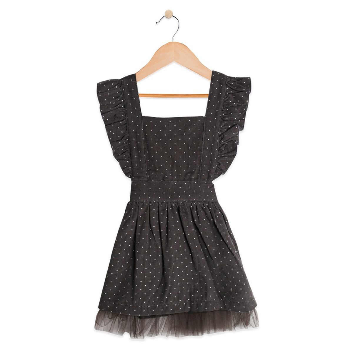 PILLIN - Vestido Bebe Algodón Invierno Niña Negro PILLIN