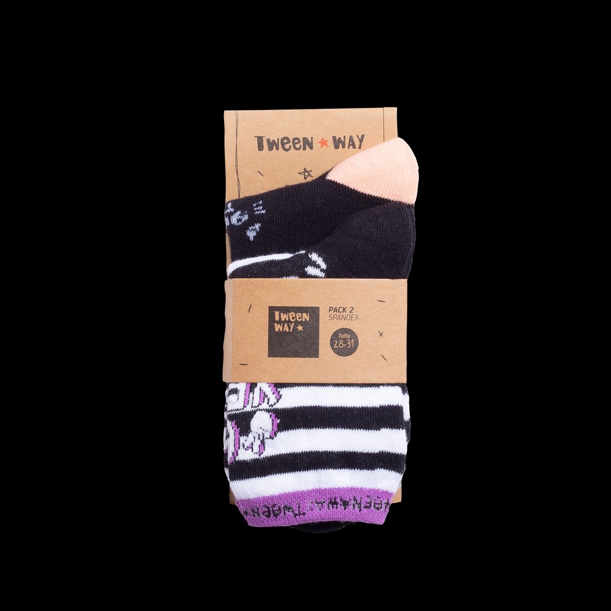 PILLIN - Pack 2 Calcetines Algodón Invierno Niña Multicolor PILLIN