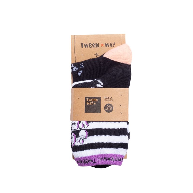 PILLIN - Pack 2 Calcetines Algodón Invierno Niña Multicolor PILLIN