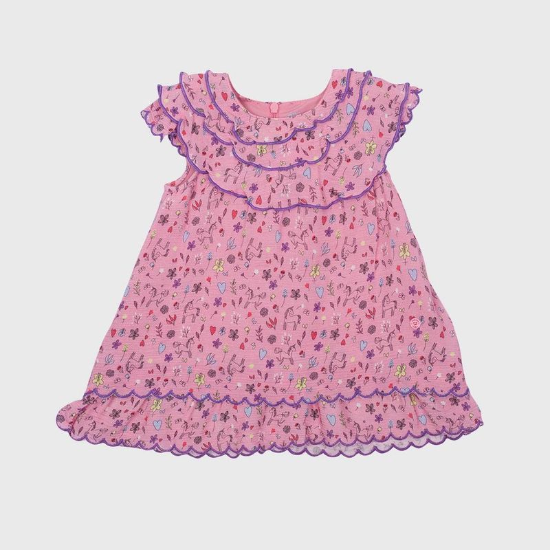 PILLIN - Vestido Bebé Niña Rosado Pillin - Rosa