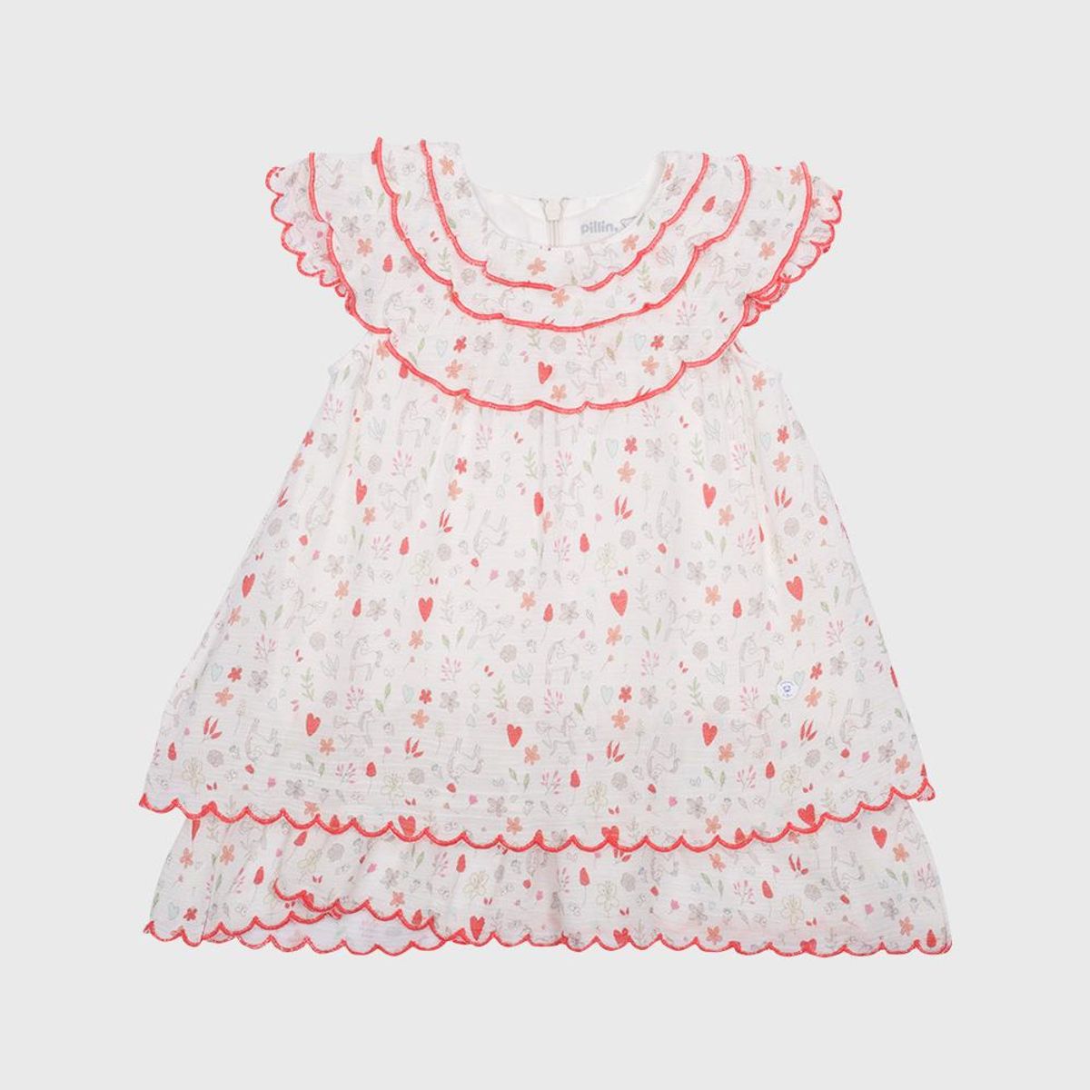 PILLIN - Vestido Verano Bebé Niña Blanco Pillin PILLIN