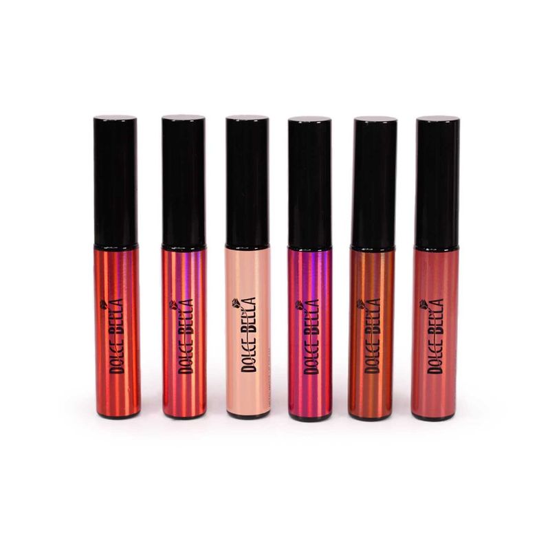 DOLCE BELLA - Labiales Líquidos Metálicos Matte Set de 6 Colores
