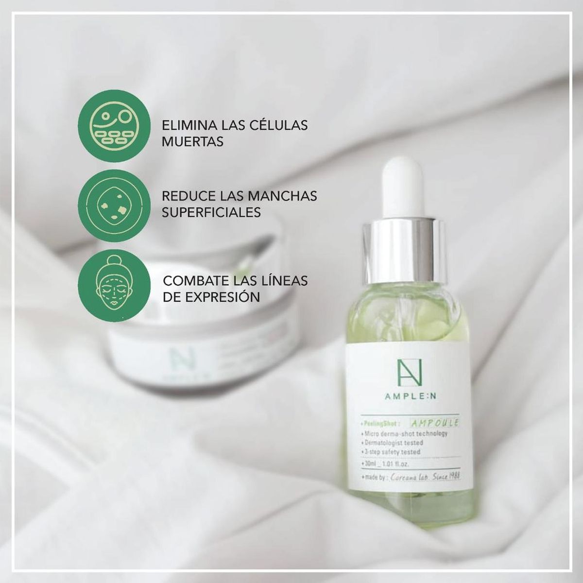 AMPLEN - Sérum Facial Exfoliante Peeling AMPLEN de AHA BHA PHA 30ml-