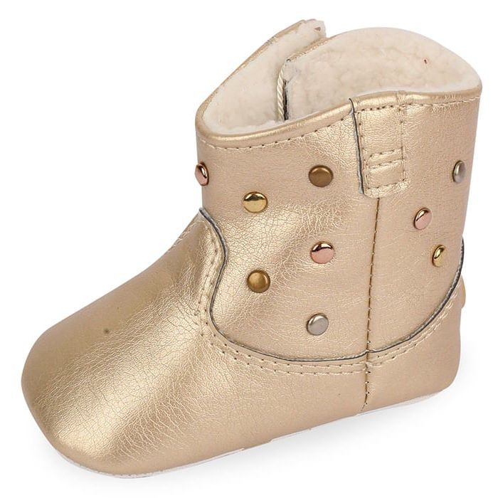 Botín Bebé Invierno Niña Dorado