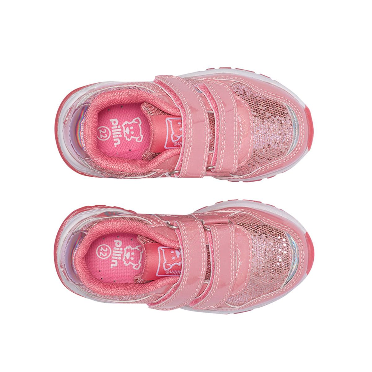 PILLIN - Zapatilla Luces Bebe Niña Rosado Pillín PILLIN