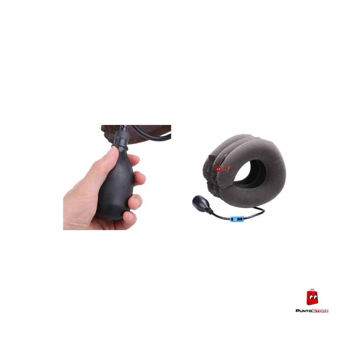 PUNTO STORE - Collar Almohada Tracción Cervical Inflable - Puntostore