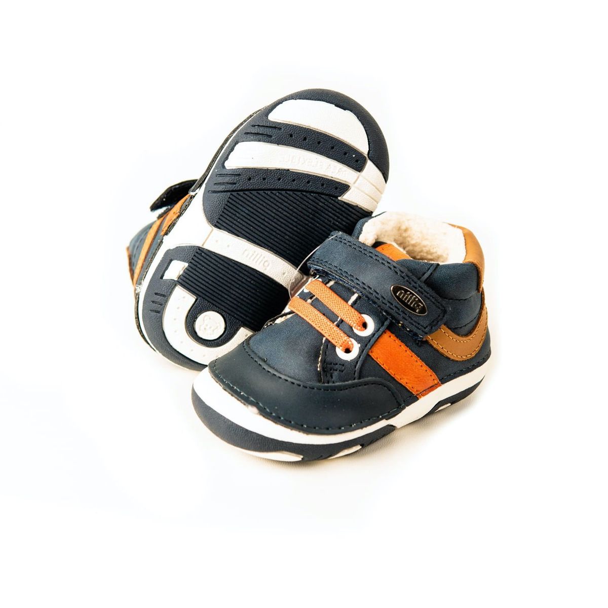 PILLIN - Zapatilla Bebé Algodón Invierno Niño Azul PILLIN