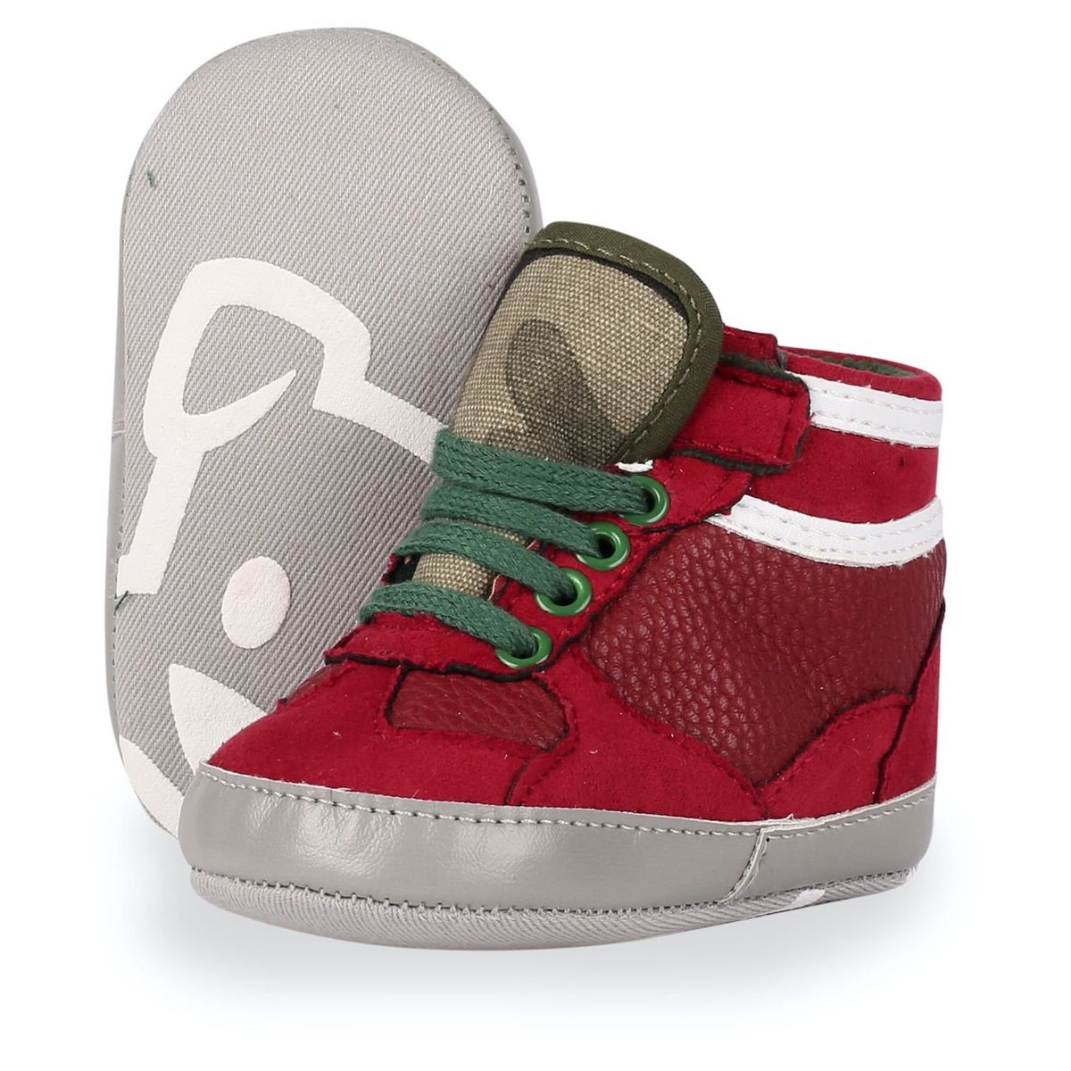 PILLIN - Zapatilla Bebé Algodón Invierno Niño Burdeo PILLIN