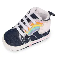 PILLIN - Zapatilla Bebé Algodón Invierno Niña Denim