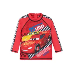 DISNEY - Polera Bebe Niño UV 50 Manga Larga Cars Azul