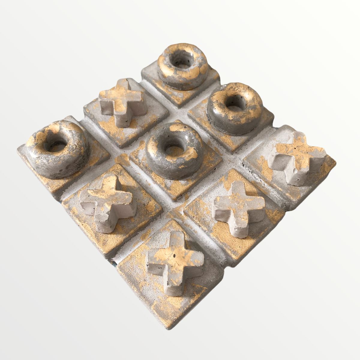 BETOH - Juego Gato De Hormigón Oro