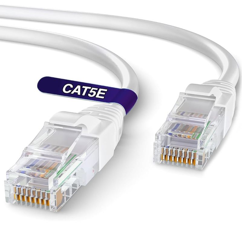 NEWO - Cable de red cat 5e de 25 metros rj45 Lan Blanco