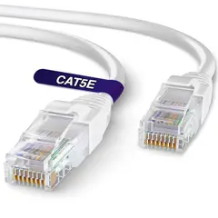 NEWO - Cable de red cat 5e de 25 metros rj45 Lan Blanco