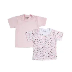 MOONWEAR - Pack 2 Camisetas Manga Corta Rosas Algodón Peruano