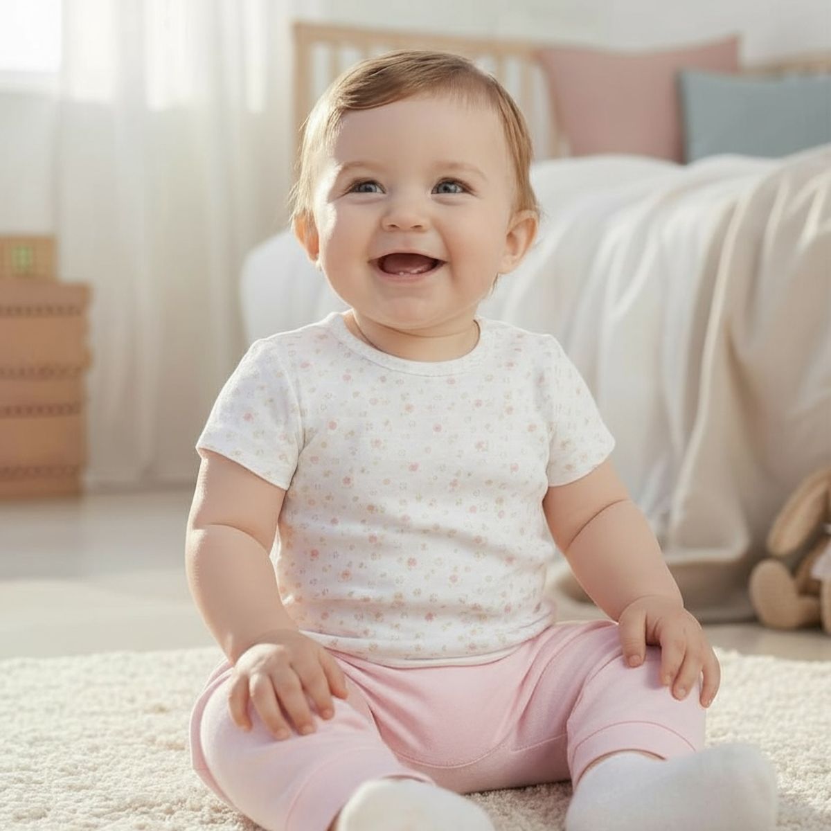 MOONWEAR - Pack 2 Camisetas Manga Corta Rosas Algodón Peruano