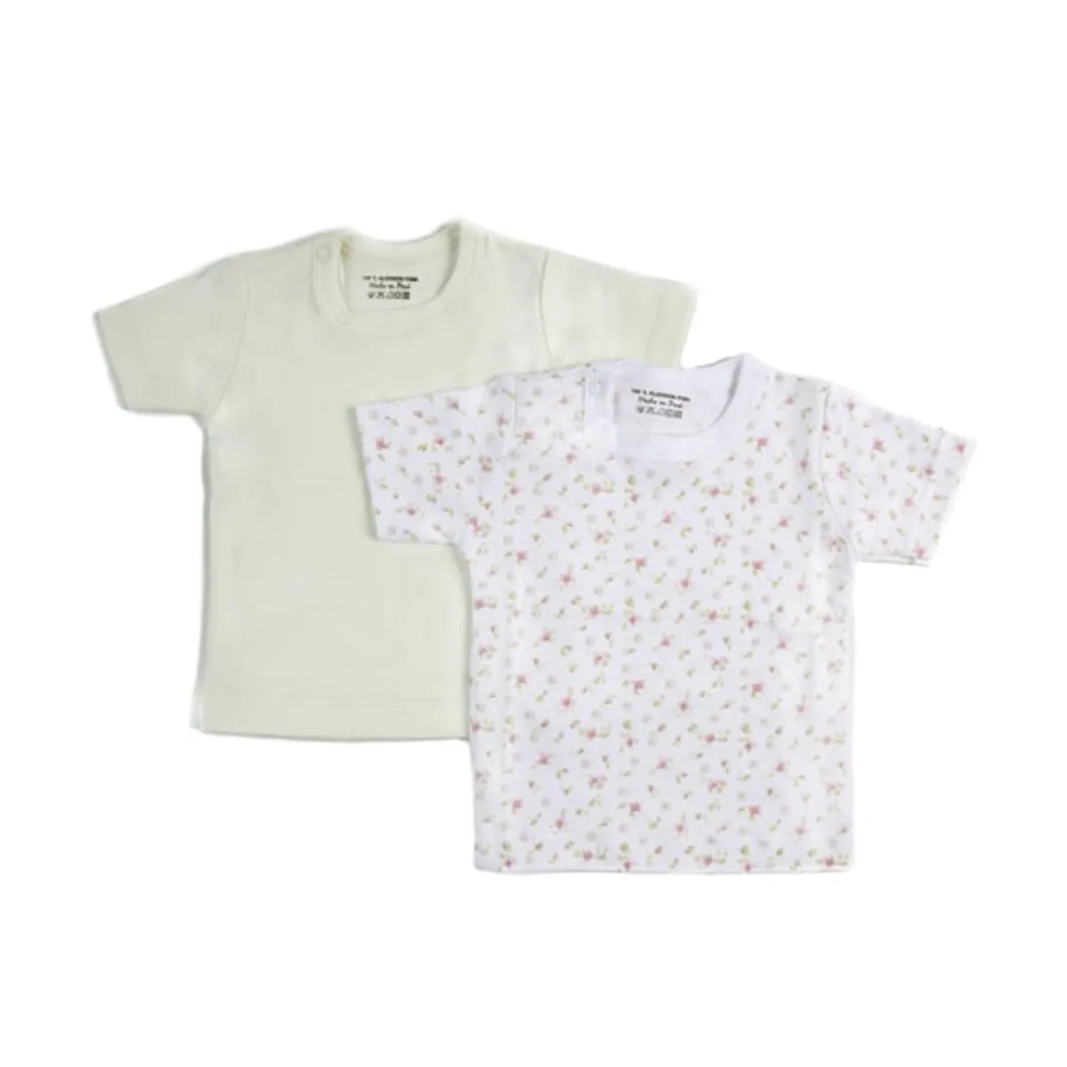 MOONWEAR - Pack 2 Camisetas Manga Corta Flores Algodón Peruano