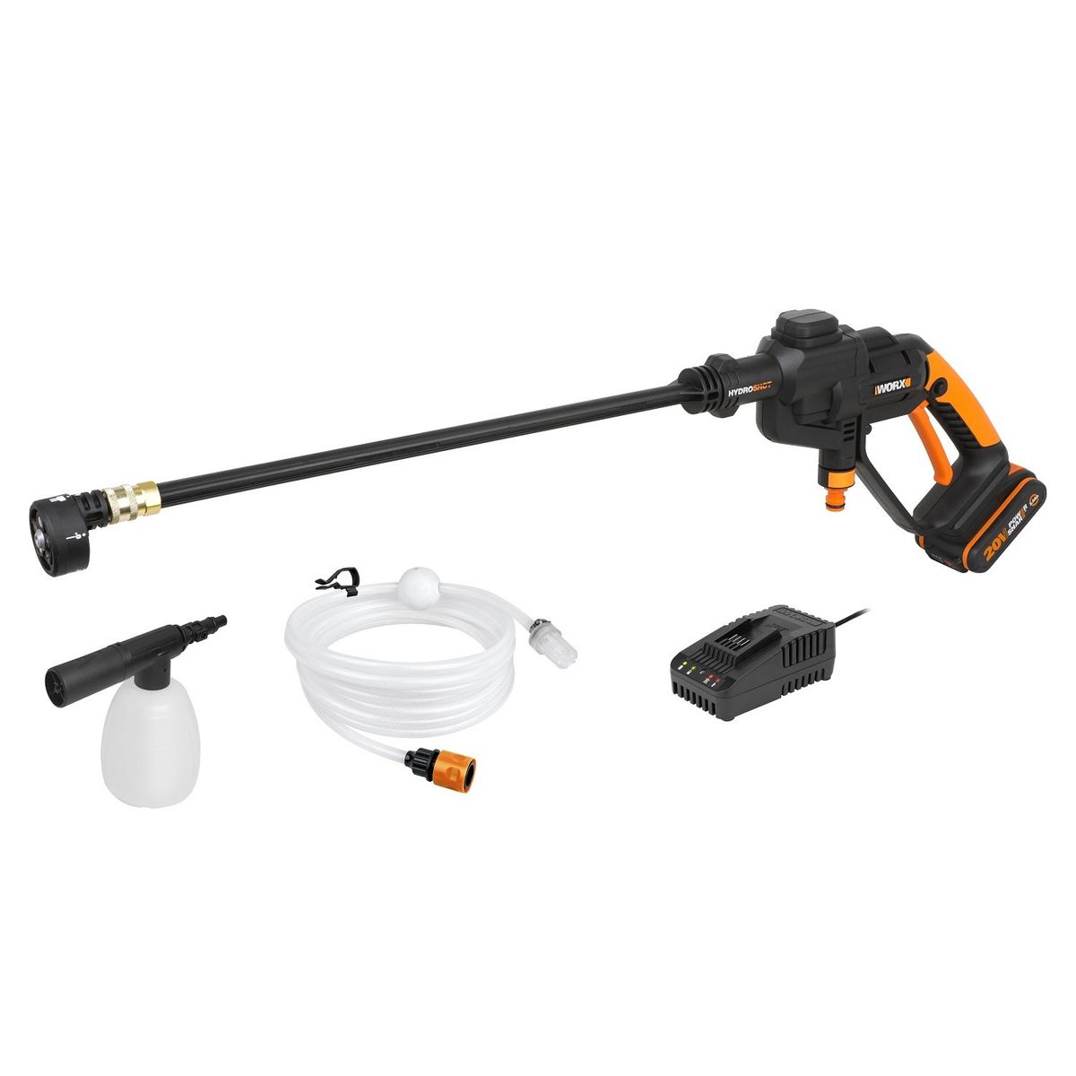 WORX - Hidrolavadora a batería 20V  botella dispensador jabón Worx
