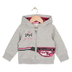 PILLIN - Polerón Bebe Niña Gris - Gris