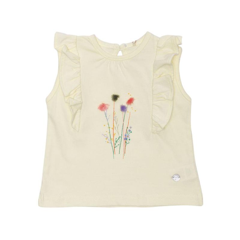 PILLIN - Polera Manga Corta Bebe Niña Amarillo Pillin PILLIN