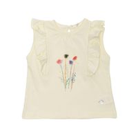 Polera Manga Corta Bebe Niña Amarillo