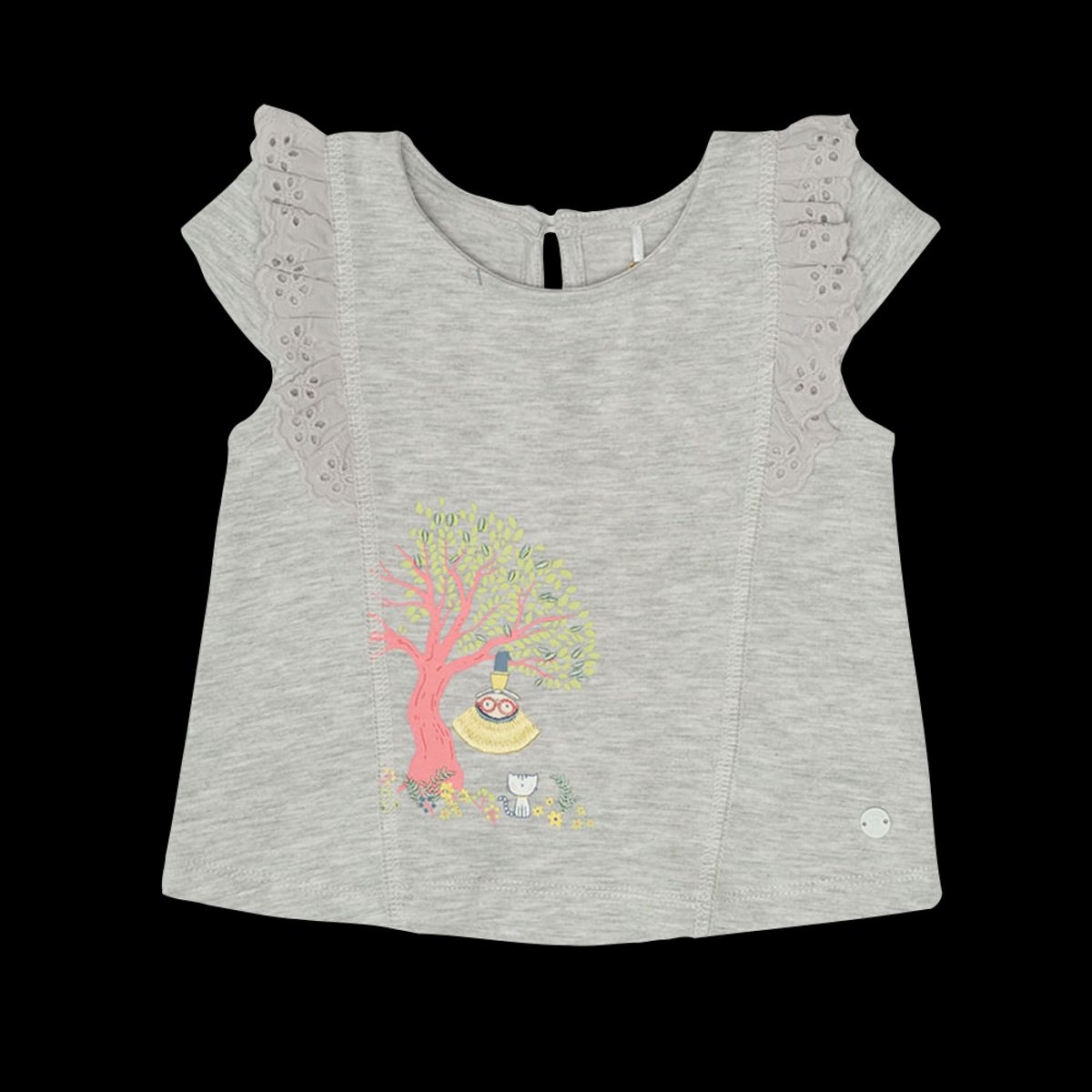 PILLIN - Polera Bebé Niña Gris Claro Pillin PILLIN