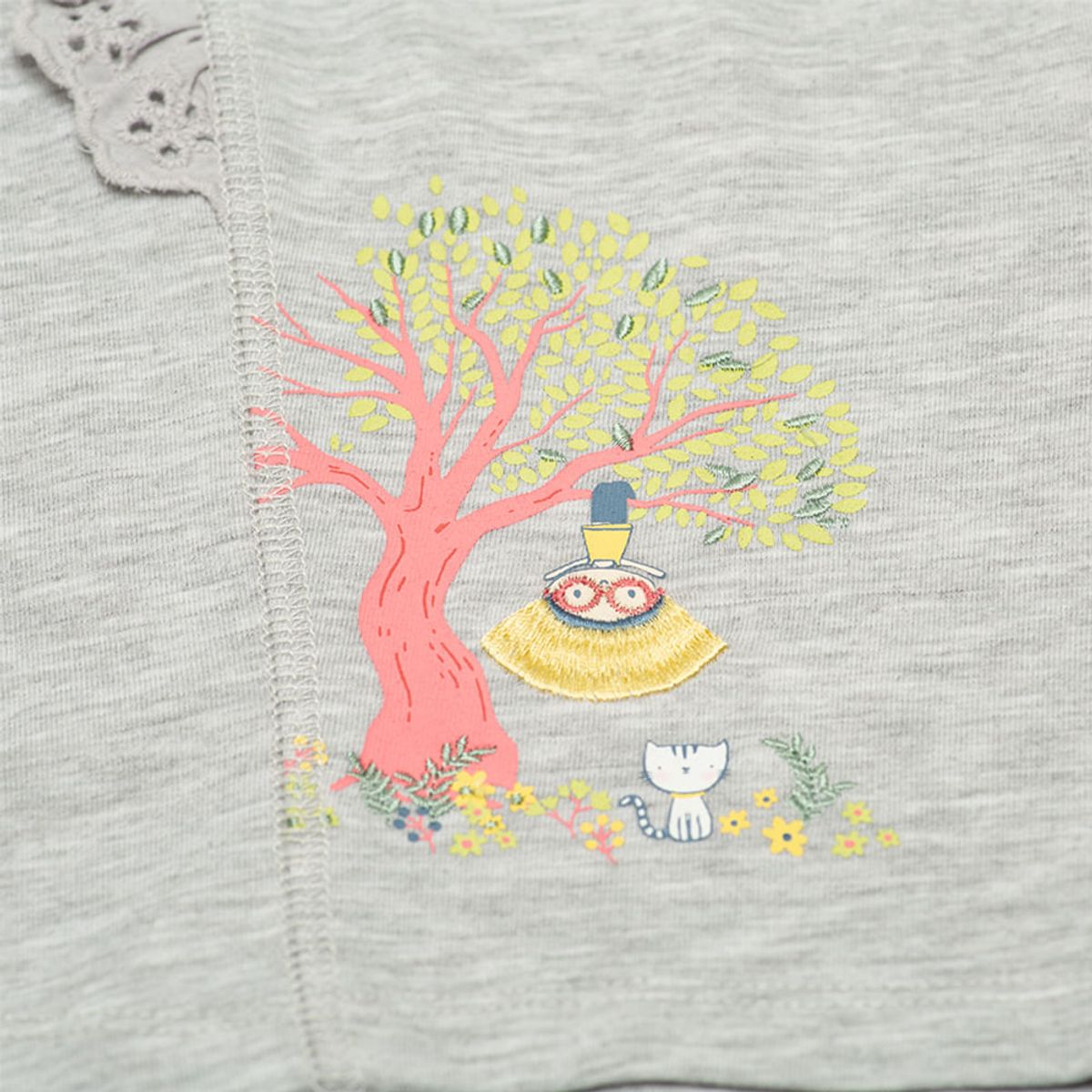 PILLIN - Polera Bebé Niña Gris Claro Pillin PILLIN